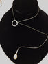 Silver Lariat Pearl Necklace